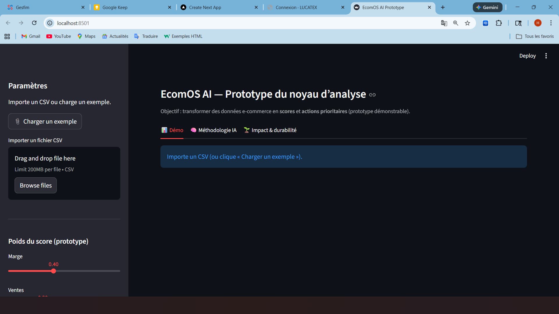 EcomOS AI (En cours — avancé)